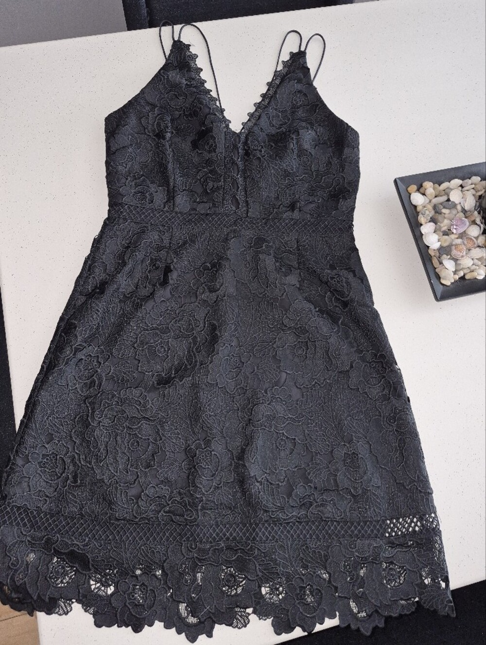 Ever New Black Lace Fit & Flare Party Dress